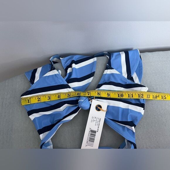 Tanya Taylor Coraline Stripe Cutout One-Piece Swimsuit NWT Size XS - Picture 6 of 7